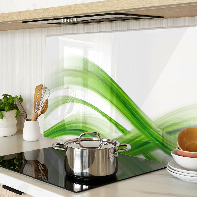 Snijplanken van glas Groene abstracte golven