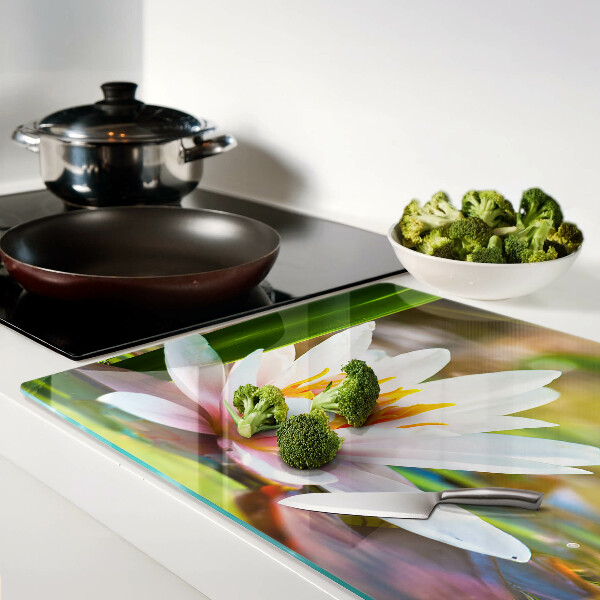 Snijplanken glas Waterlelie in het zonlicht