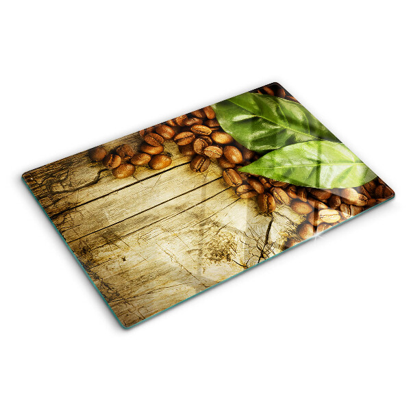 Glazen snijplanken Koffie en bladeren