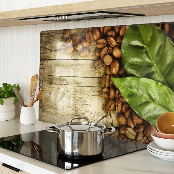 Glazen snijplanken Koffie en bladeren