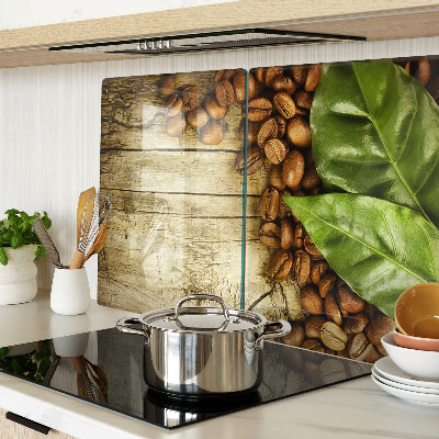 Glazen snijplanken Koffie en bladeren