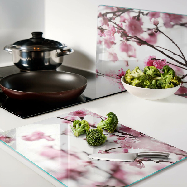 Glazen snijplanken Kersenbloesems in bloei