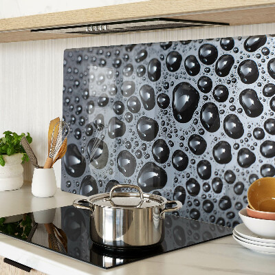 Snijplanken van glas Waterdruppels op glas