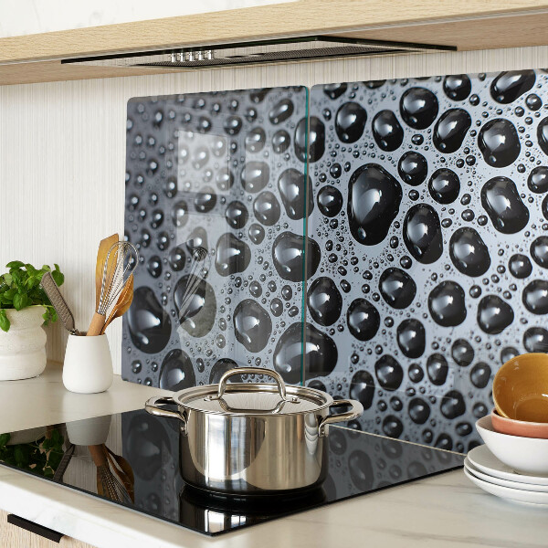 Snijplanken van glas Waterdruppels op glas