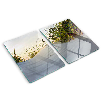 Snijplanken glas Groen gras tegen de hemel