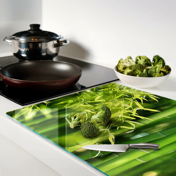 Glazen snijplanken Bamboebladeren en groen gebladerte