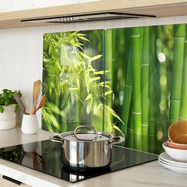 Glazen snijplanken Bamboebladeren en groen gebladerte