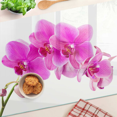 Snijplanken van glas Orchideeën in verschillende tinten roze