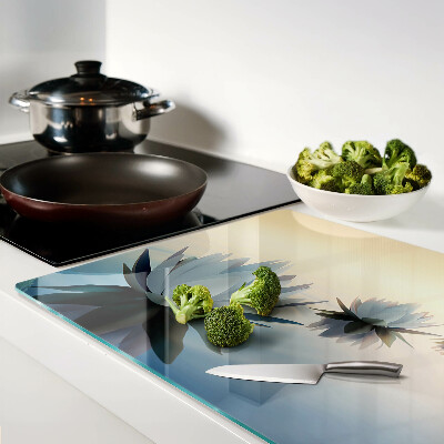 Glazen snijplanken Waterbloemen in pasteltinten