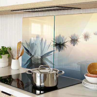 Glazen snijplanken Waterbloemen in pasteltinten