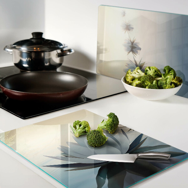 Glazen snijplanken Waterbloemen in pasteltinten