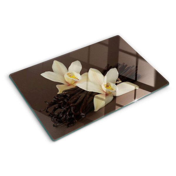 Snijplanken van glas Orchideeën en vanillebonen