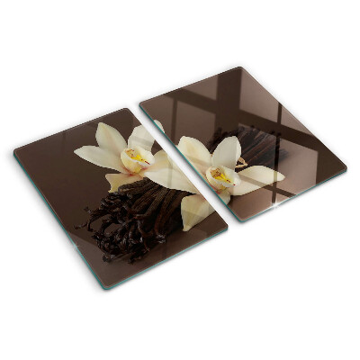 Snijplanken van glas Orchideeën en vanillebonen