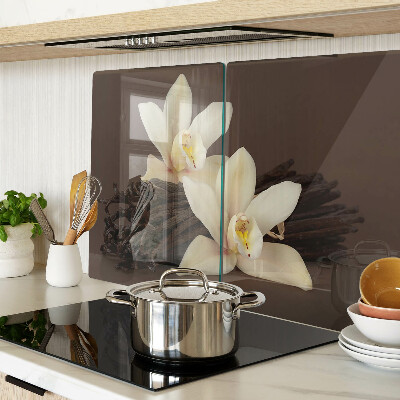 Snijplanken van glas Orchideeën en vanillebonen