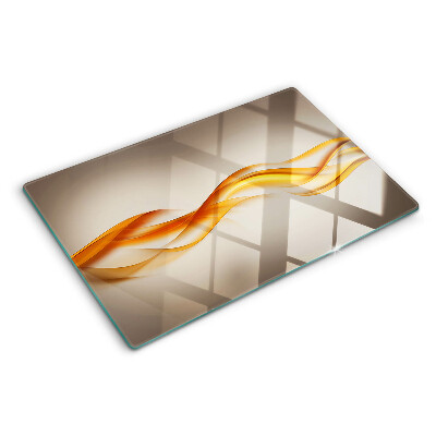 Glazen snijplanken Golven in goudtinten