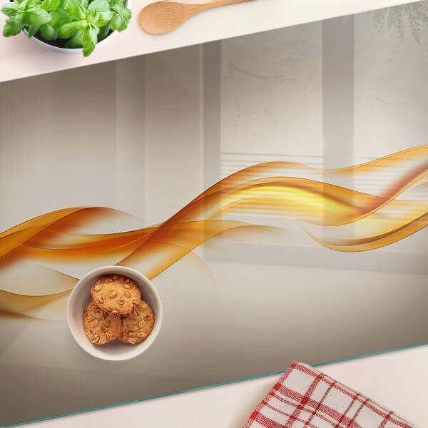 Glazen snijplanken Golven in goudtinten