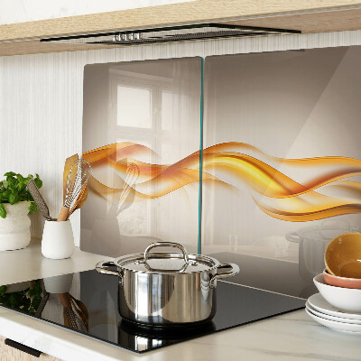 Glazen snijplanken Golven in goudtinten