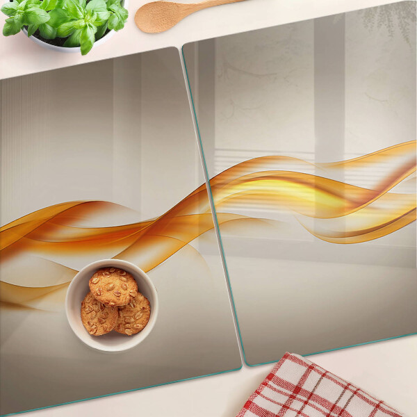 Glazen snijplanken Golven in goudtinten