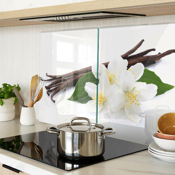 Snijplanken glas Vanillebloemen en -peulen