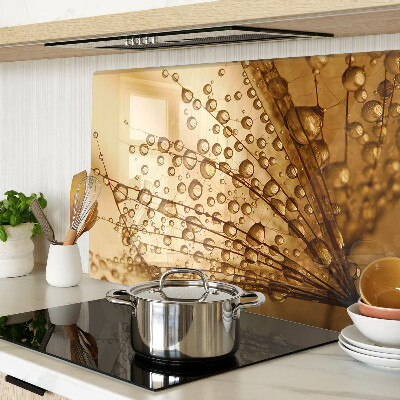 Snijplanken glas Waterdruppels op een plant