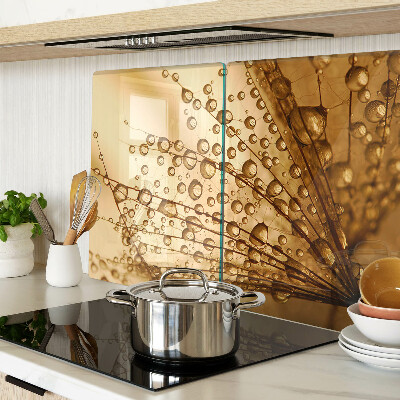 Snijplanken glas Waterdruppels op een plant