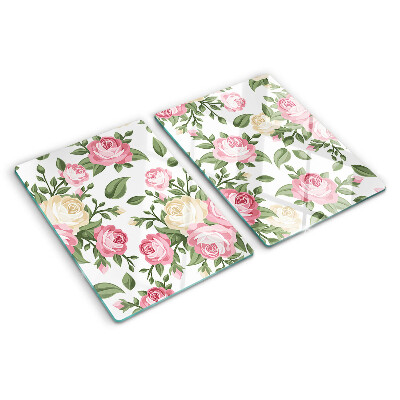 Snijplanken glas Bloemenpatroon met rozen