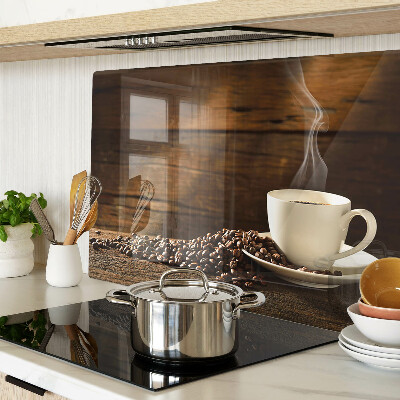 Snijplanken glas Koffie en een kopje