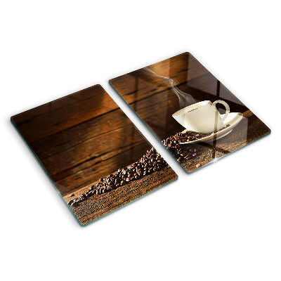 Snijplanken glas Koffie en een kopje