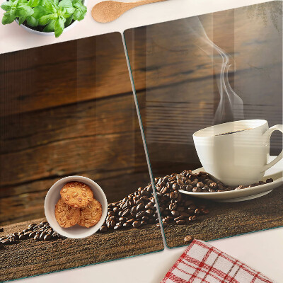 Snijplanken glas Koffie en een kopje