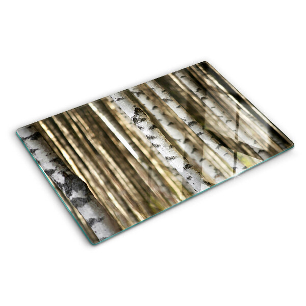 Snijplanken glas Witte berken in het bos