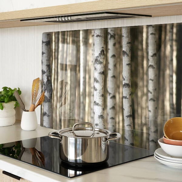 Snijplanken glas Witte berken in het bos