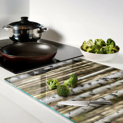 Snijplanken glas Witte berken in het bos