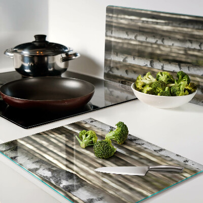 Snijplanken glas Witte berken in het bos