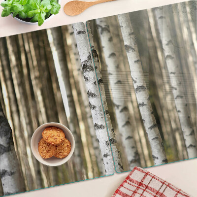 Snijplanken glas Witte berken in het bos