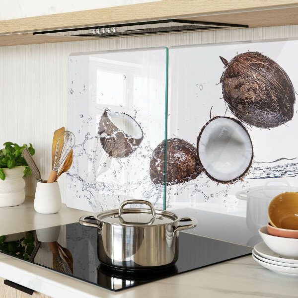 Snijplanken glas Kokosnoten in water