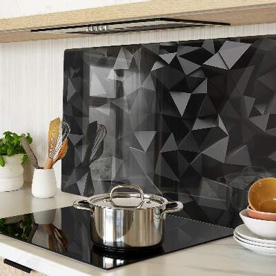 Snijplanken van glas Veelhoekige geometrie in zwarttinten