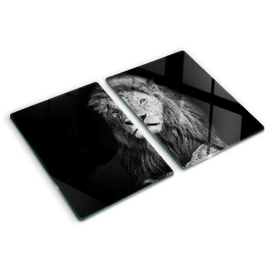 Snijplanken glas Leeuw in zwart-wit