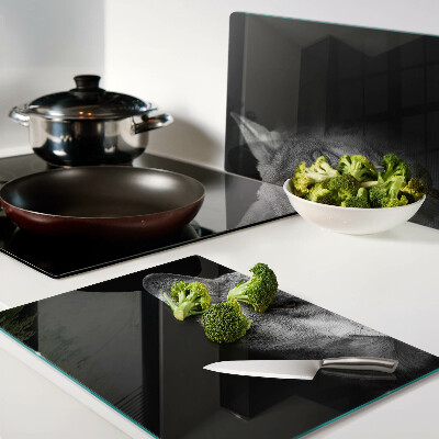 Glazen snijplanken Wolf in grijstinten