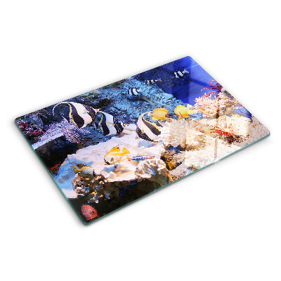 Snijplanken glas Onderwaterwereld met vissen