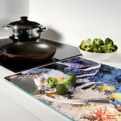 Snijplanken glas Onderwaterwereld met vissen