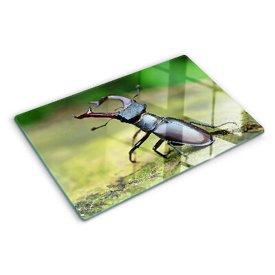 Glazen snijplanken Hertkever op een groene achtergrond