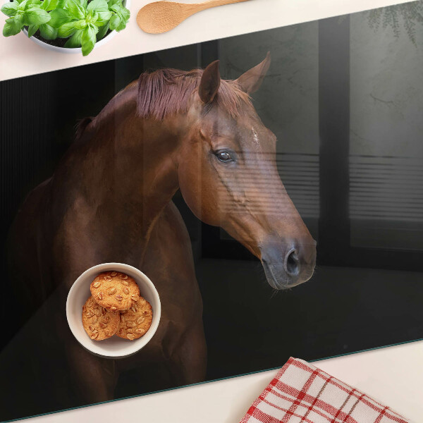 Snijplanken glas Portret van een paard