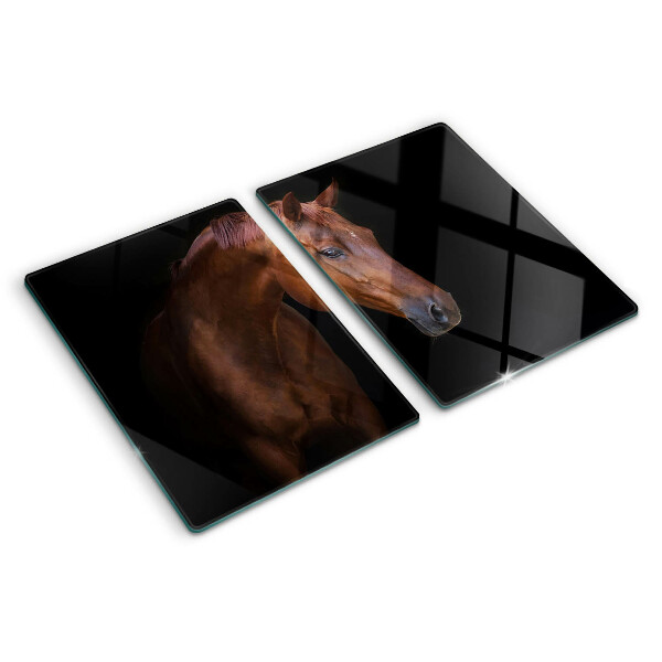 Snijplanken glas Portret van een paard