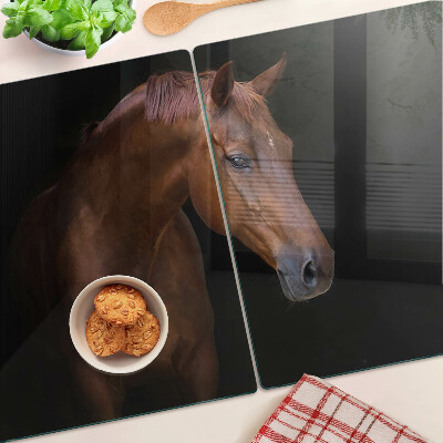 Snijplanken glas Portret van een paard