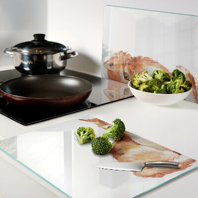 Glazen snijplanken Tekening van een roodharig katje