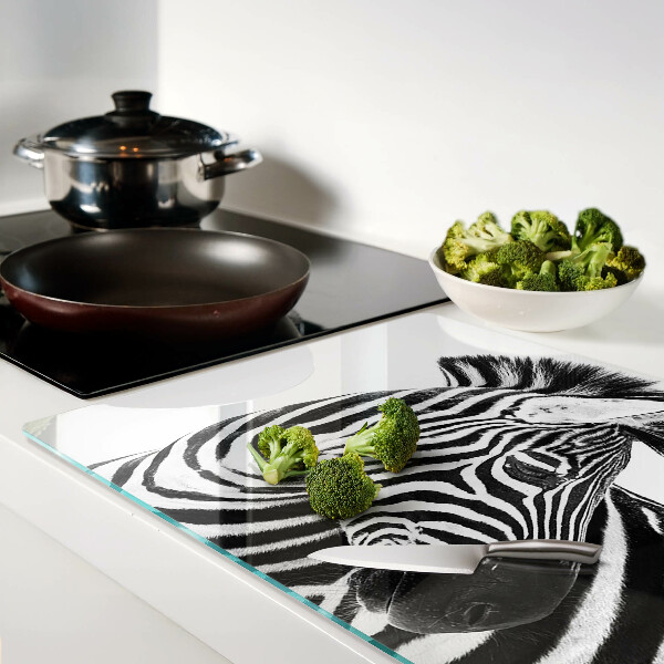Snijplanken glas Zebra met zwart-witte strepen
