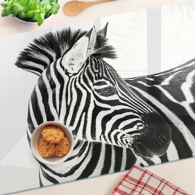 Snijplanken glas Zebra met zwart-witte strepen