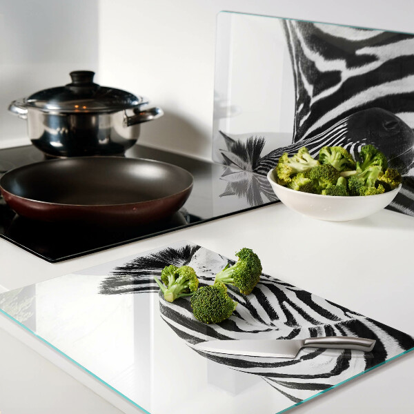 Snijplanken glas Zebra met zwart-witte strepen