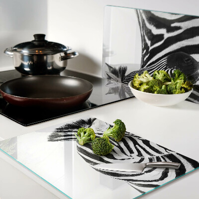 Snijplanken glas Zebra met zwart-witte strepen