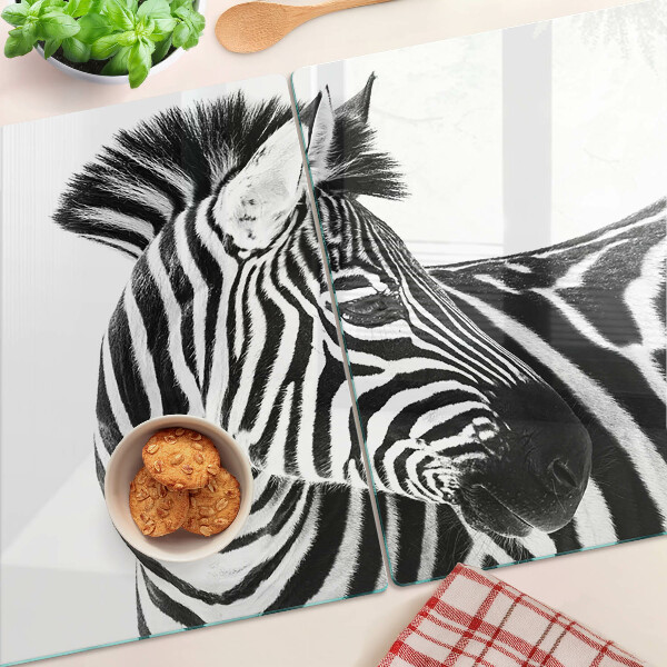 Snijplanken glas Zebra met zwart-witte strepen